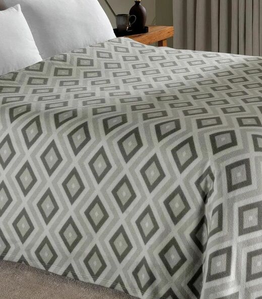 Manta Polar Casal Lar E Lazer Bege