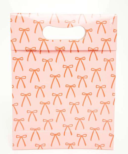  Embalagem Presente Sacola Estampa Lacinhos Marisa