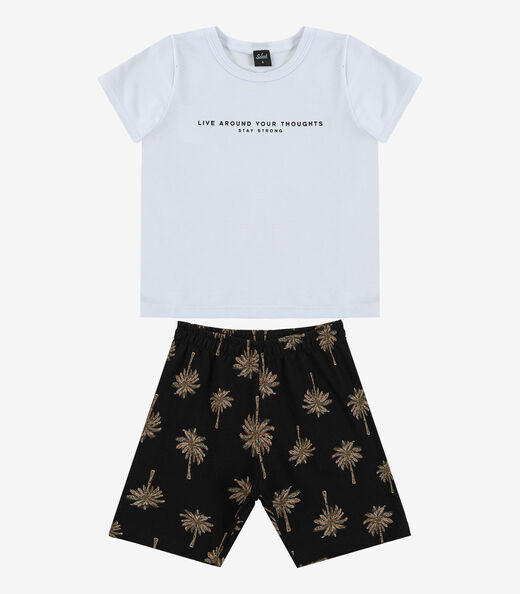 Conjunto Infantil Camiseta e Bermuda Select Preto