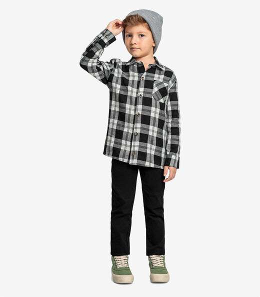 Camisa Infantil Manga Longa Trick Nick Preto