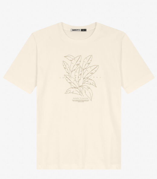 Camiseta Juvenil Masculina em Meia Malha Minty Bege