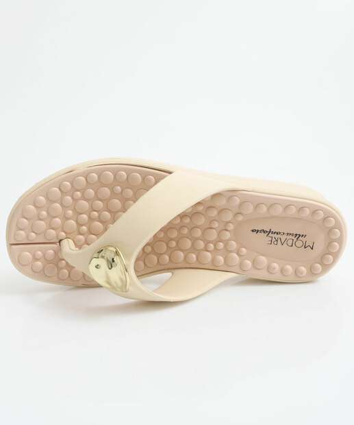 Tamanco Feminino Flatform Tiras Modare Off White