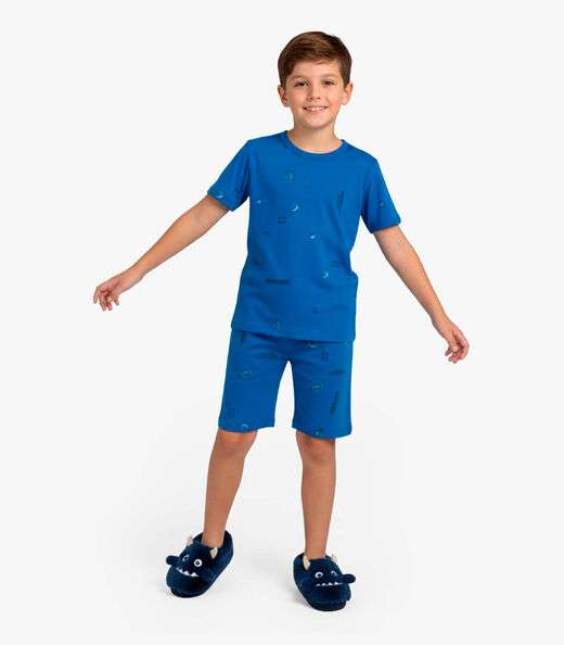Image_Pijama Infantil Camiseta e Bermuda Select Azul