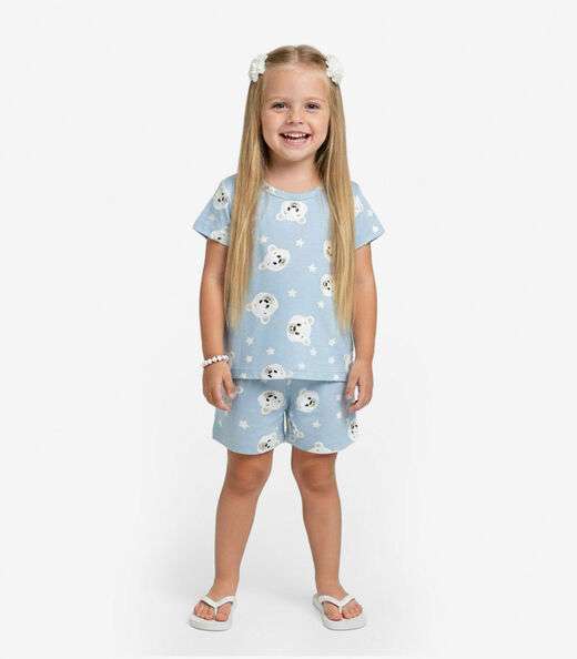 Pijama Infantil Blusa com Shorts Select Azul