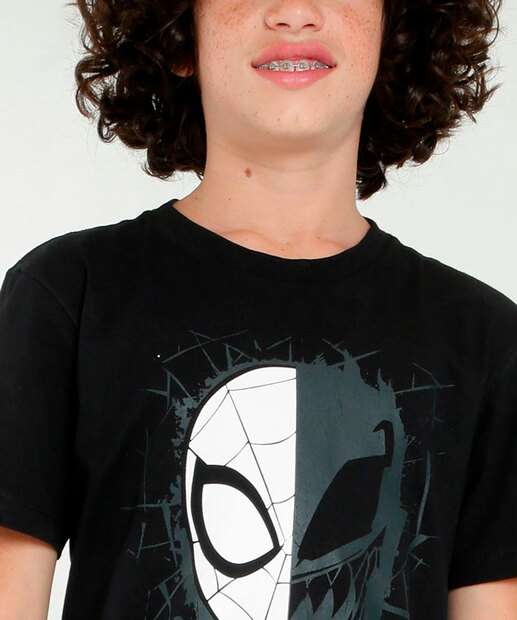 Camiseta Juvenil Venon Homem Aranha Marvel Tam 10 a 16