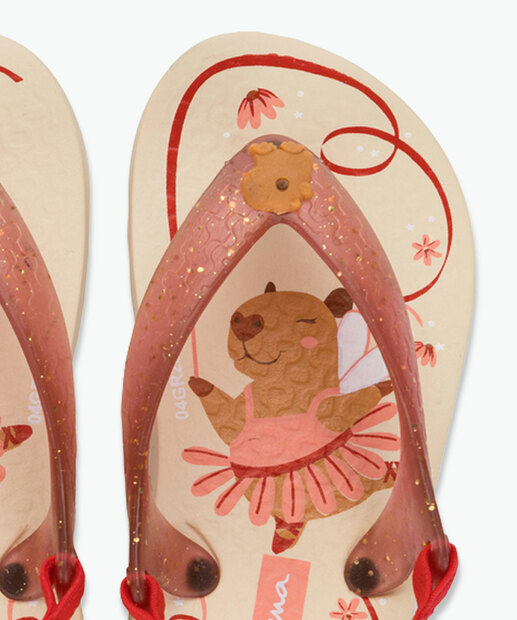 Chinelo Infantil Ipanema Baby Capivara Bege