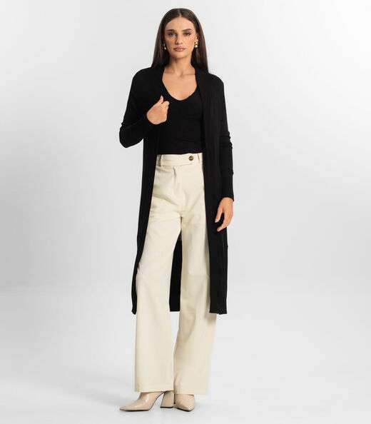 Image_Cardigan Alongado Tricot Feminino Endless Preto