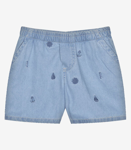 Conjunto Infantil Camiseta Com Bermuda Trick Nick Azul
