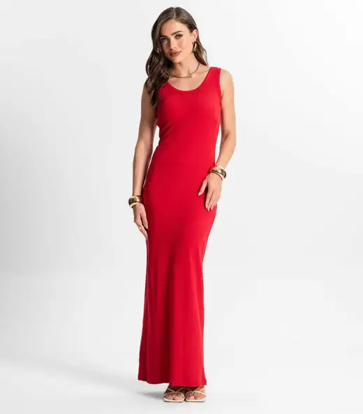 Image_Vestido Midi De Ribana Feminino Endless Vermelho