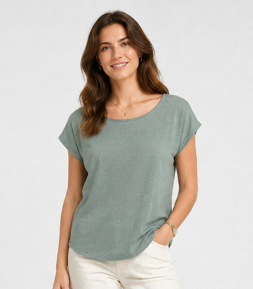 Image_Blusa Feminina Básica Em Malha Golf Infinita Cor Verde