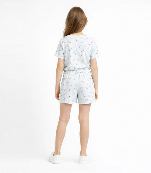 Conjunto Infantil Menina Blusa E Short Select Bege