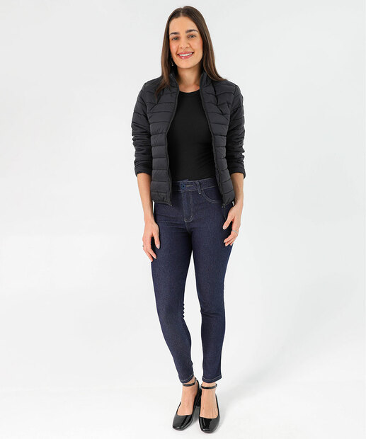 Jaqueta Feminina Puffer Bolsos Marisa Preto