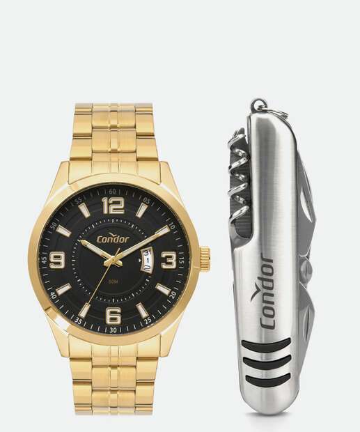 Kit Relógio Masculino Condor CO2115MWT/K4P
