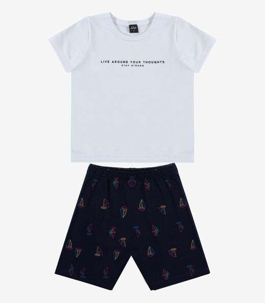 Conjunto Infantil Camiseta e Bermuda Select Azul