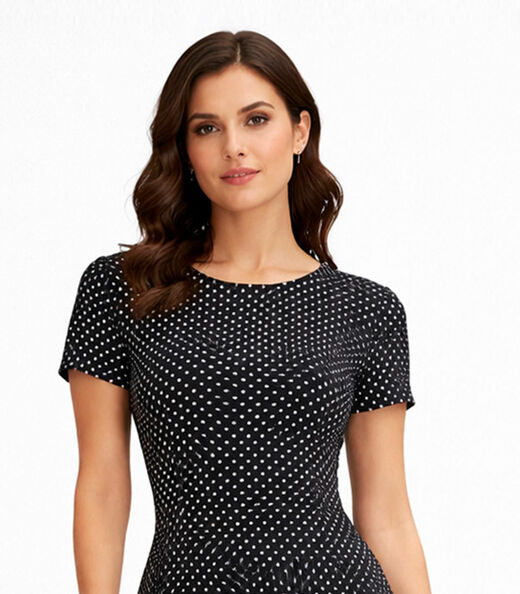 Vestido Feminino Midi Slim Em Suplex Select Preto