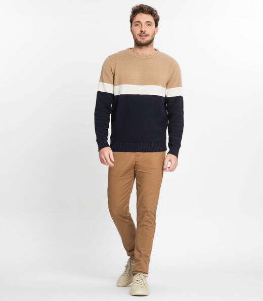 Suéter Masculino Em Tricot Diametro Azul