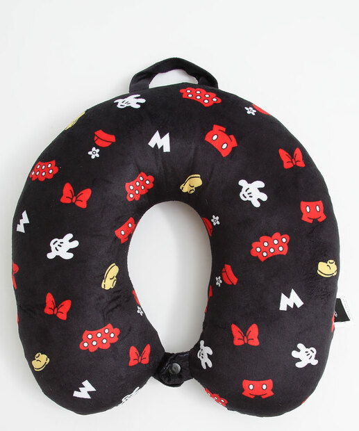 Almofada Pescoço Estampa Mickey E Minnie Disney 