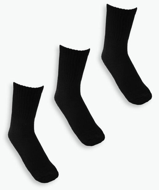 Image_Kit 3 Pares Meias Cano Médio Masculina Marisa Preto