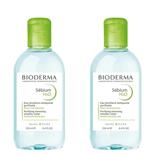 Image_Kit com 2 Unidades de Bioderma Sébium H2o Antioleosidade Água Micelar 250ml