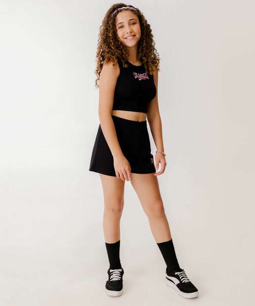 Blusa Juvenil Cropped Regata Marisa Tam 10 a 16