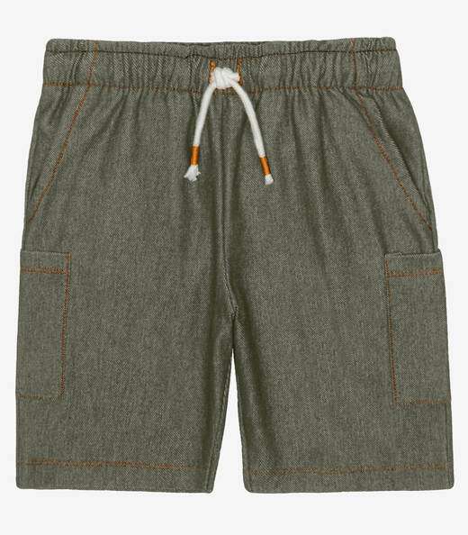 Bermuda Infantil Molecotton Denim Trick Nick Verde