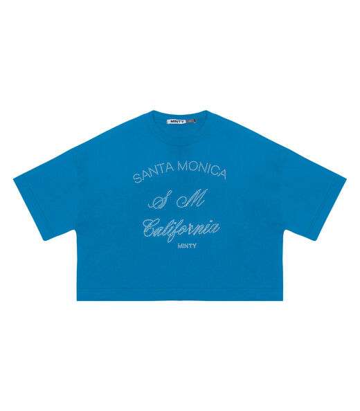 T- Shirt Juvenil Feminina Minty Azul