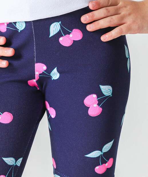 Bermuda Infantil Ciclista Cereja Marisa Tam 4 a 10 Azul