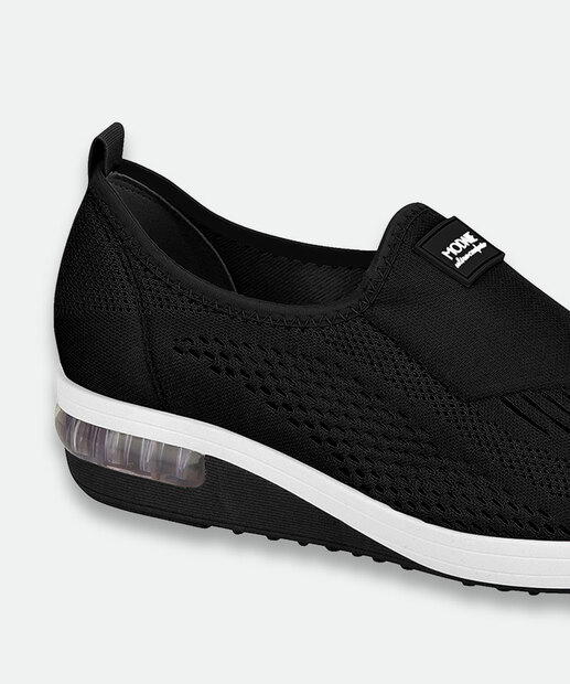 Tênis Casual Slip On Feminino Modare Preto
