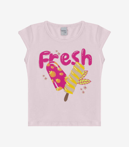 Blusa Infantil Menina Infinita Cor Rosa