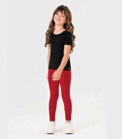 Image_Legging Infantil Cotton Glitter Trick Nick Vermelho