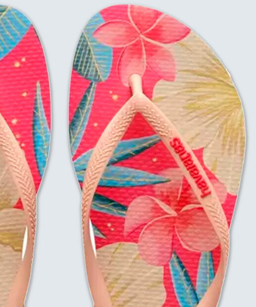 Chinelo Havaianas Feminino Slim Floral 