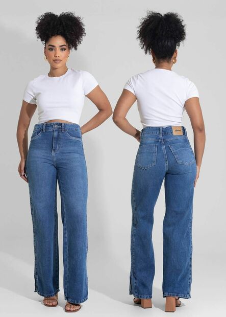 Cal?a Jeans Sawary Wide Leg Strass - 282871