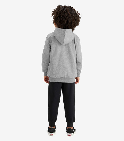 Conjunto Jaqueta Capuz e Calça Moletom Rovi Kids Cinza