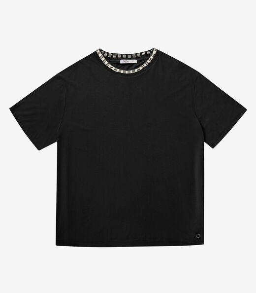 Blusa Viscose Plus Size Secret Glam Preto