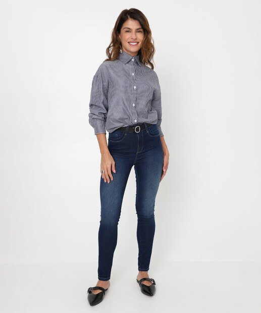 Image_Calça Jeans Skinny Feminina Push Up Sawary Azul