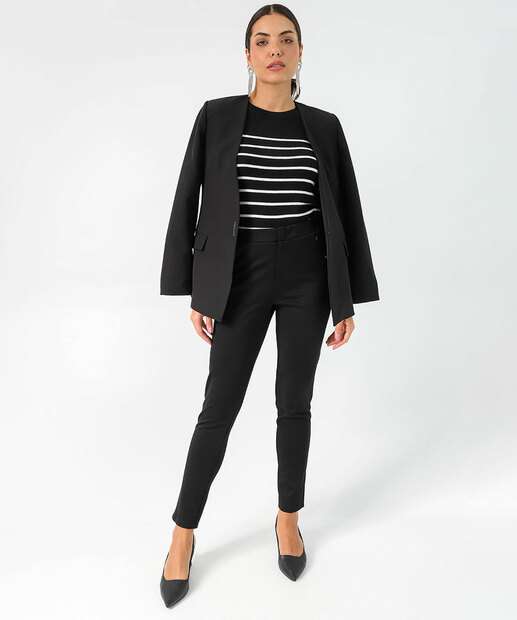 Image_Calça Feminina Legging Botões Bolsos Marisa Preto