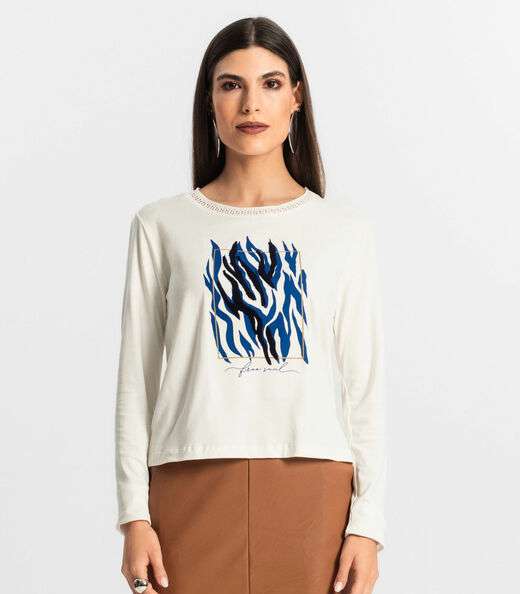 Blusa Manga Longa Endless Bege