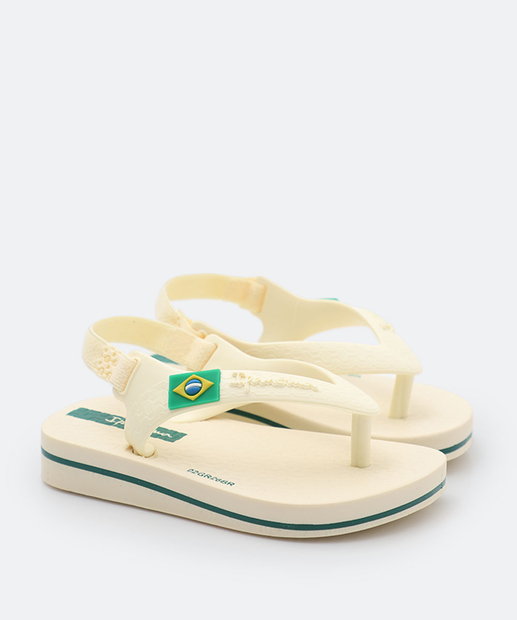 Chinelo Infantil Bebê Brasil Ipanema Off White