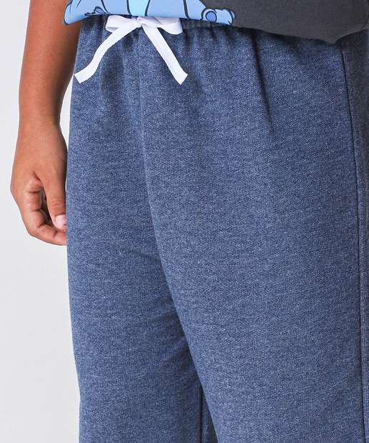 Bermuda Juvenil Moletom Mescla Marisa Tam 10 a 16 Azul