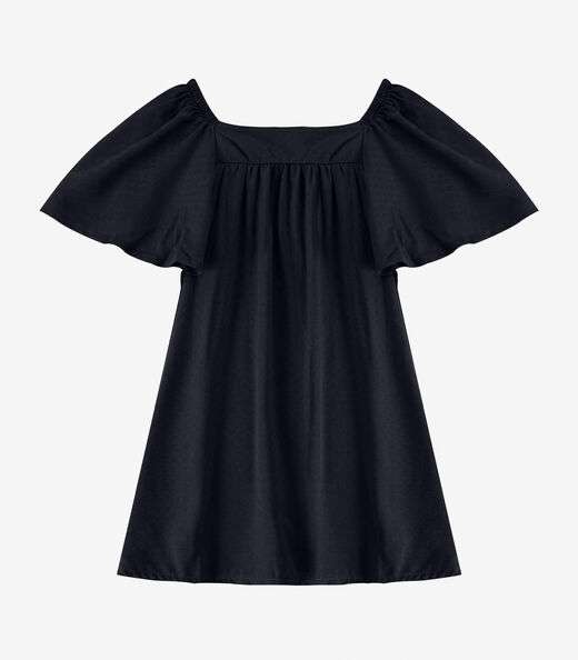 Vestido Infantil em Viscose Infinita Cor Azul
