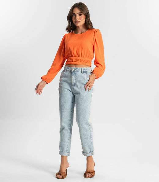 Blusa Feminina Manga Longa Endless Laranja