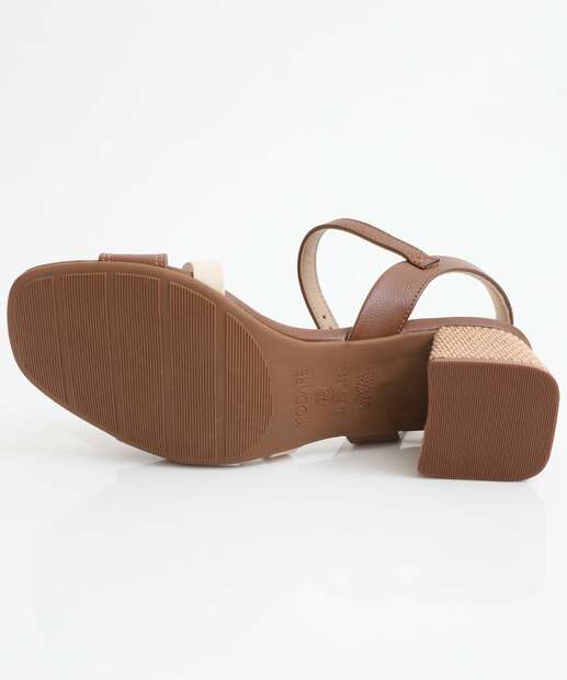 Sandália Feminina Salto Grosso Modare Marrom