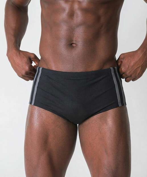 Sunga Masculina Recorte Lateral Marisa Preto
