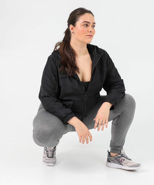 Casaco Feminino Corta Vento Fitness Marisa Preto