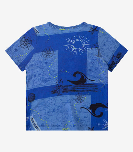 Camiseta Infantil Masculina Infinita Cor Azul