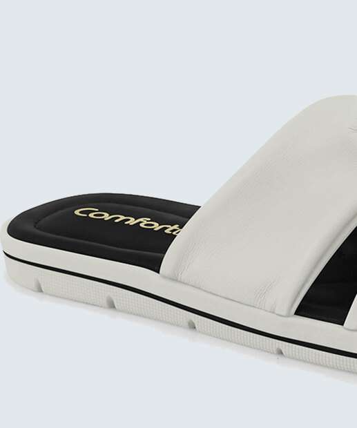 Rasteirinha Feminina Tiras Bicolor Comfortflex