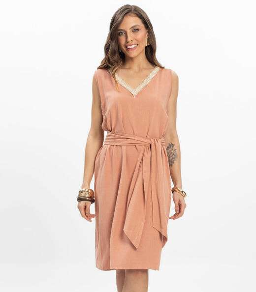 Image_Vestido Curto Linho Strong Feminino Endless Marrom