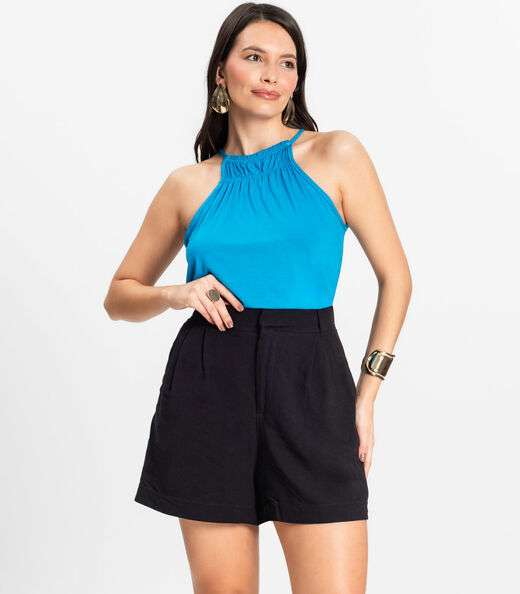 Blusa Feminina de Alça Infinita Cor Azul