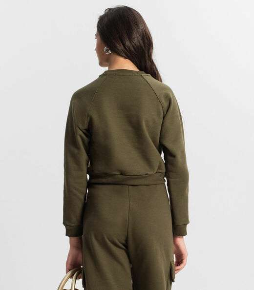 Blusão Juvenil Feminino Em Moletom Minty Verde