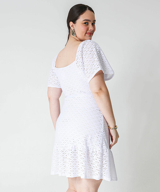 Vestido Plus Size Feminino Laise Marisa Branco